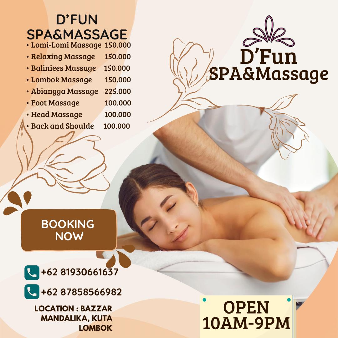 Premium spa and massage treatment in Kuta Lombok